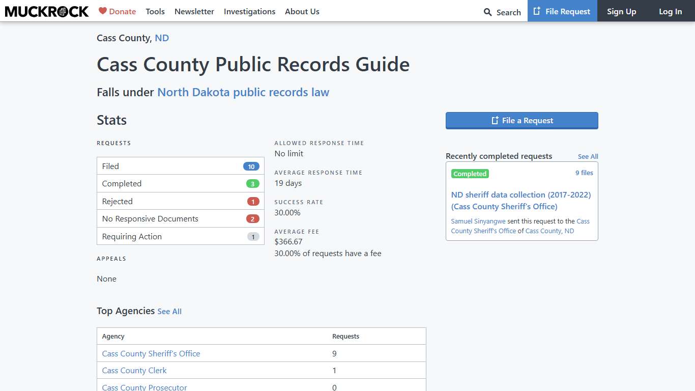 Cass County Public Records Guide • MuckRock